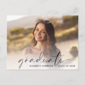 写真エレガントの卒業記念パーティー インビテーションポストカード (正面)