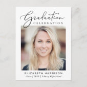 写真エレガントの卒業記念パーティー インビテーションポストカード (正面)