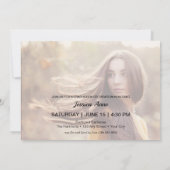 写真エレガントの卒業記念パーティー 招待状 (裏面)