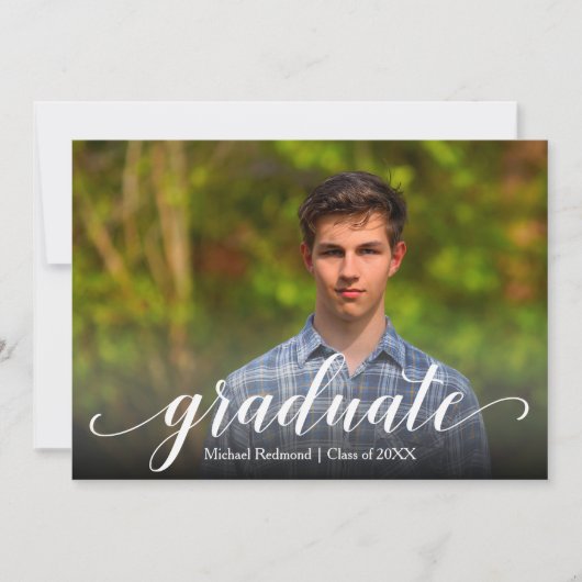 写真エレガントの卒業記念パーティー 招待状 (正面)