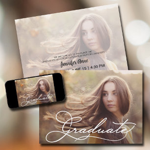 写真エレガントの卒業記念パーティー 招待状