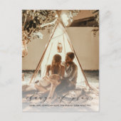 写真エレガントの延期計画の結婚変更 インビテーションポストカード (正面)