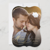 写真エレガントの後ずっと楽しく結婚栄える シーズンカード (正面)