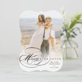 写真エレガントの後ずっと楽しく結婚栄える シーズンカード (スタンド正面)