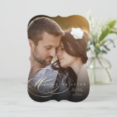 写真エレガントの後ずっと楽しく結婚栄える シーズンカード (スタンド正面)