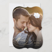 写真エレガントの後ずっと楽しく結婚栄える シーズンカード (正面)