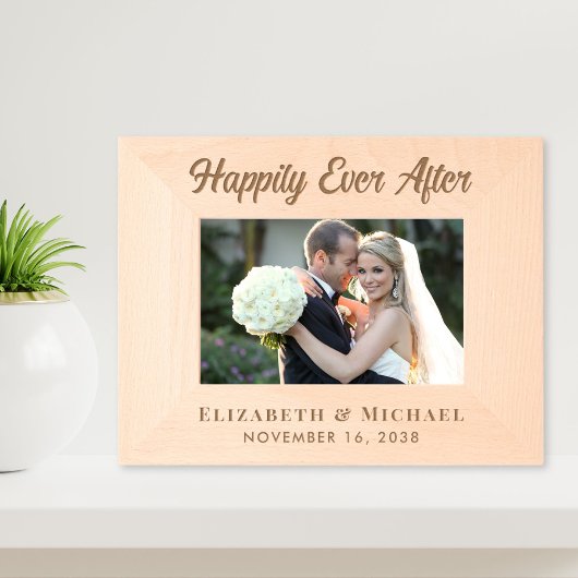 写真エレガントの後で幸せ結婚に レーザー彫刻フレーム