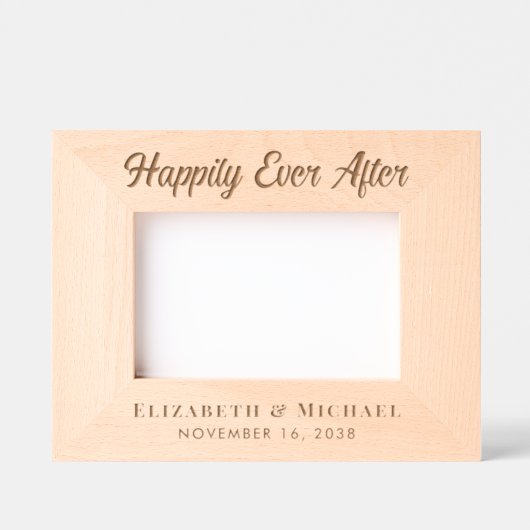 写真エレガントの後で幸せ結婚に レーザー彫刻フレーム (正面)