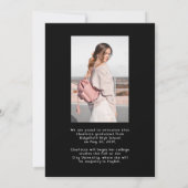 写真エレガントの数々の卒業発表 招待状 (裏面)