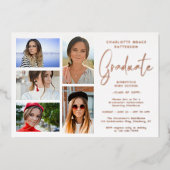 写真エレガントの数々の卒業記念パーティー 箔招待状 (正面)