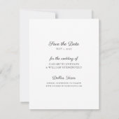 写真エレガントの発表日を結婚保存 招待状 (裏面)