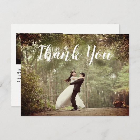 写真エレガントの結婚ありがとうはがき ポストカード (正面/裏面)