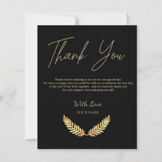 写真エレガントの結婚ありがとう (裏面)