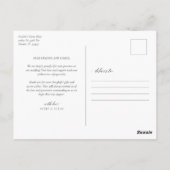 写真エレガントの結婚ありがとう ポストカード (裏面)