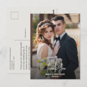 写真エレガントの結婚ありがとう ポストカード (正面/裏面)
