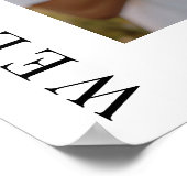 写真エレガントの結婚ウェルカムサイン ポスター (角)