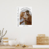 写真エレガントの結婚ウェルカムサイン ポスター (キッチン)