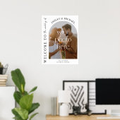 写真エレガントの結婚ウェルカムサイン ポスター (ホームオフィス)