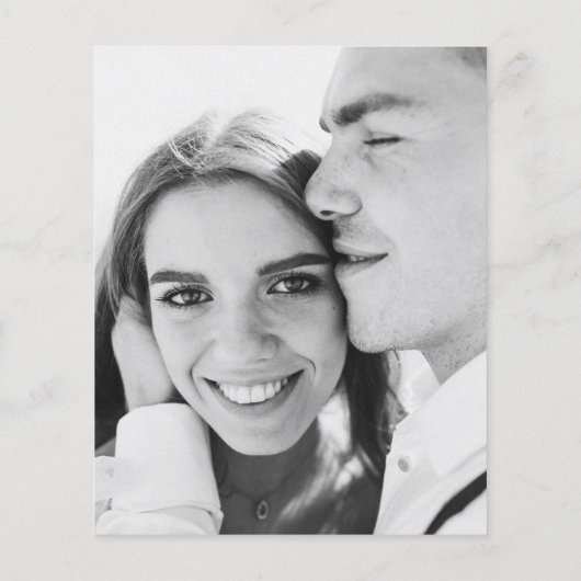 写真エレガントの結婚ウェルカムレターの日程 チラシ (裏面)