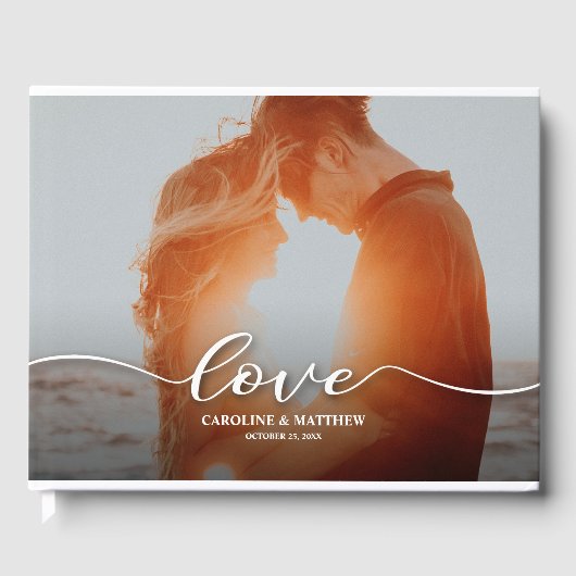 写真エレガントの結婚ゲストブック ゲストブック (正面)