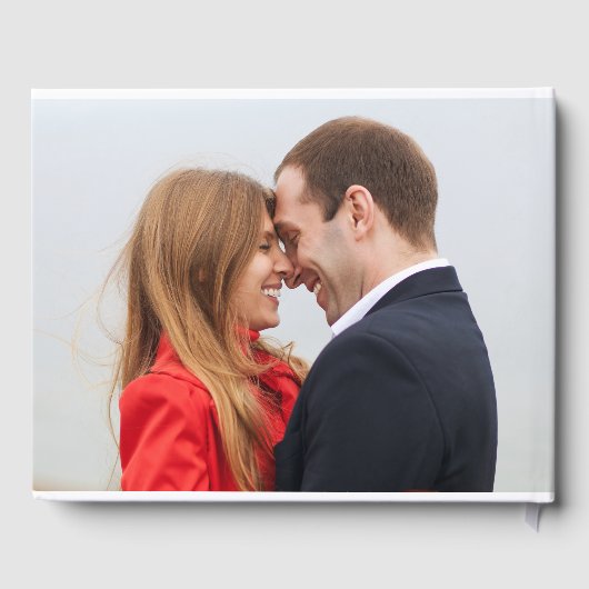 写真エレガントの結婚ゲストブック ゲストブック (裏面)