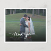 写真エレガントの結婚サンキューカード (正面)