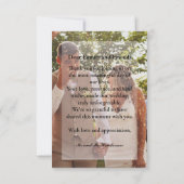 写真エレガントの結婚サンキューカード サンキューカード (裏面)