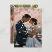 写真エレガントの結婚サンキューカード サンキューカード (正面/裏面)