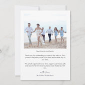写真エレガントの結婚サンキューカード サンキューカード (裏面)