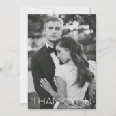 写真エレガントの結婚サンキューカード サンキューカード (正面)