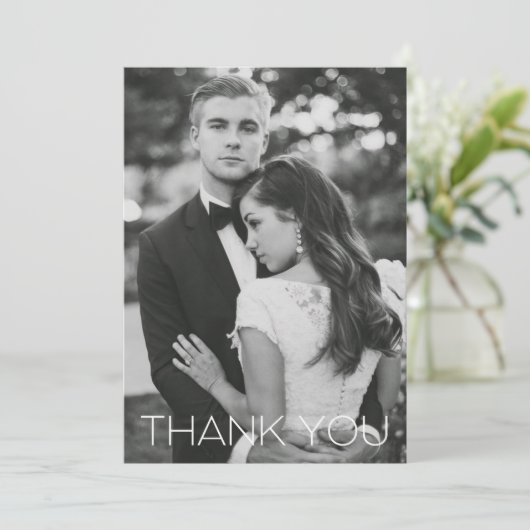 写真エレガントの結婚サンキューカード サンキューカード (スタンド正面)