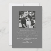 写真エレガントの結婚サンキューカード サンキューカード (裏面)