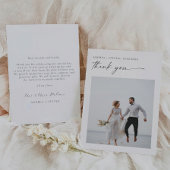 写真エレガントの結婚サンキューカード サンキューカード