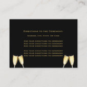 写真エレガントの結婚シャンパンの方向 エンクロージャーカード (裏面)