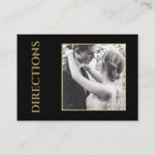 写真エレガントの結婚シャンパンの方向 エンクロージャーカード (正面)