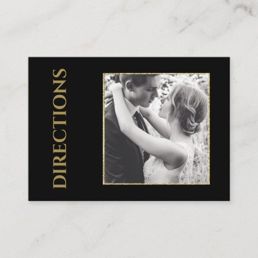 写真エレガントの結婚シャンパンの方向 エンクロージャーカード (正面)