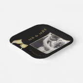 写真エレガントの結婚シャンパン ペーパープレート (傾斜あり)