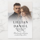 写真エレガントの結婚ミニ ワインラベル (シングルラベル)