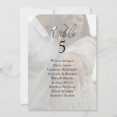 写真エレガントの結婚座席表カード 招待状 (正面)