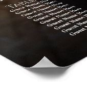 写真エレガントの結婚座席表11表 ポスター (角)