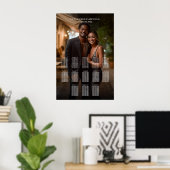 写真エレガントの結婚座席表13表 ポスター (ホームオフィス)