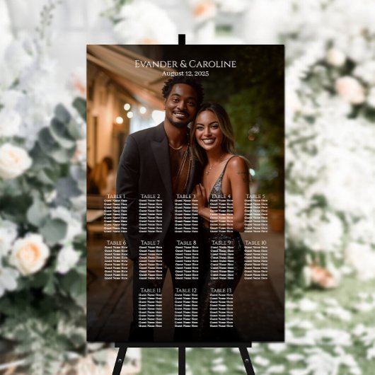 写真エレガントの結婚座席表13表 ポスター