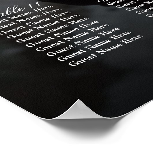 写真エレガントの結婚座席表14枚 ポスター (角)