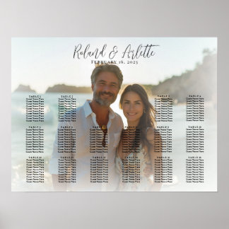 写真エレガントの結婚座席表16表 ポスター