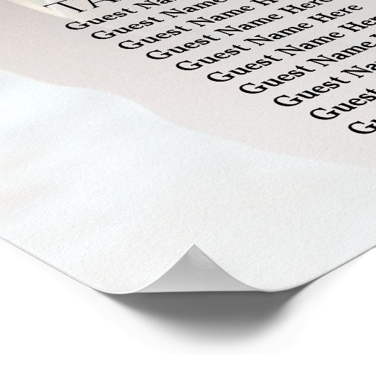 写真エレガントの結婚座席表8表 ポスター (角)