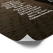 写真エレガントの結婚座席表8 ポスター (角)