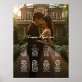 写真エレガントの結婚座席表8 ポスター (正面)