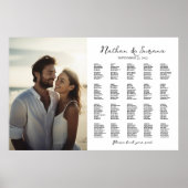 写真エレガントの結婚座席表 ポスター (正面)