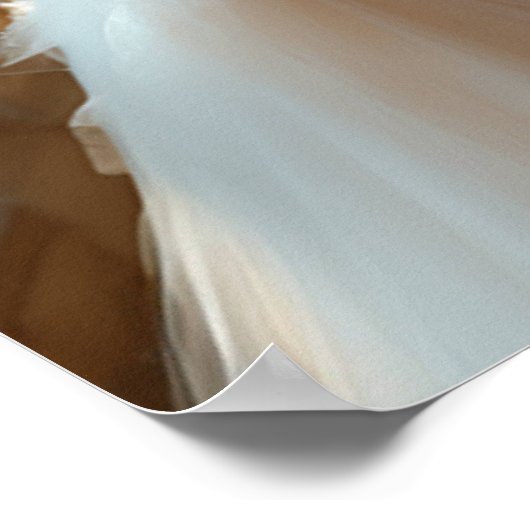 写真エレガントの結婚座席表、17表 ポスター (角)