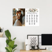 写真エレガントの結婚座席表、17表 ポスター (ホームオフィス)